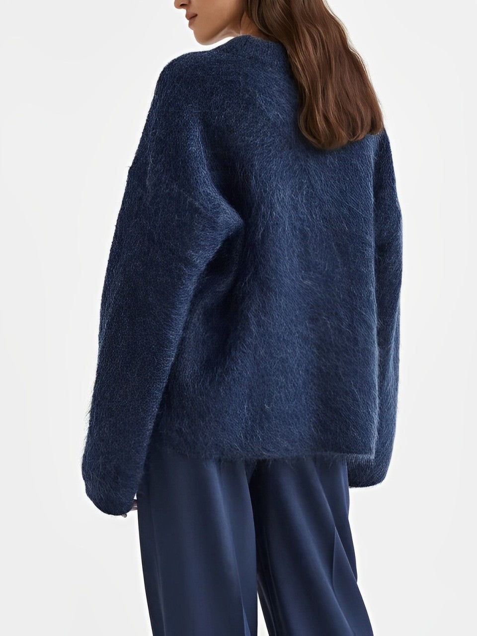 Zara | Dame Pullover i Blød Velvet – Lang, Behagelig Sweater med Løs Pasform
