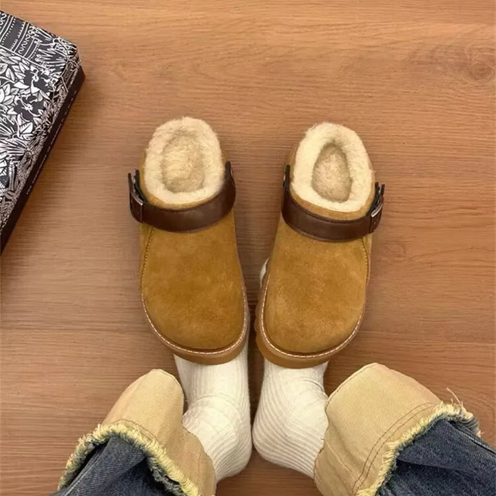 Paliva | Elegant Wildleder Clogs med Plush Foring