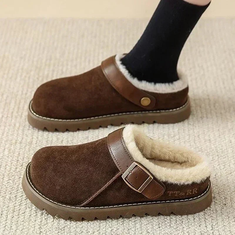 Paliva | Elegant Wildleder Clogs med Plush Foring