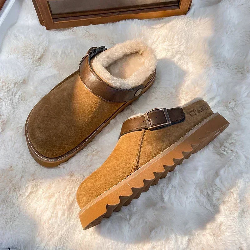 Paliva | Elegant Wildleder Clogs med Plush Foring