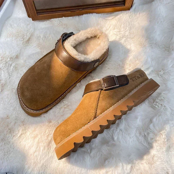 Paliva | Elegant Wildleder Clogs med Plush Foring