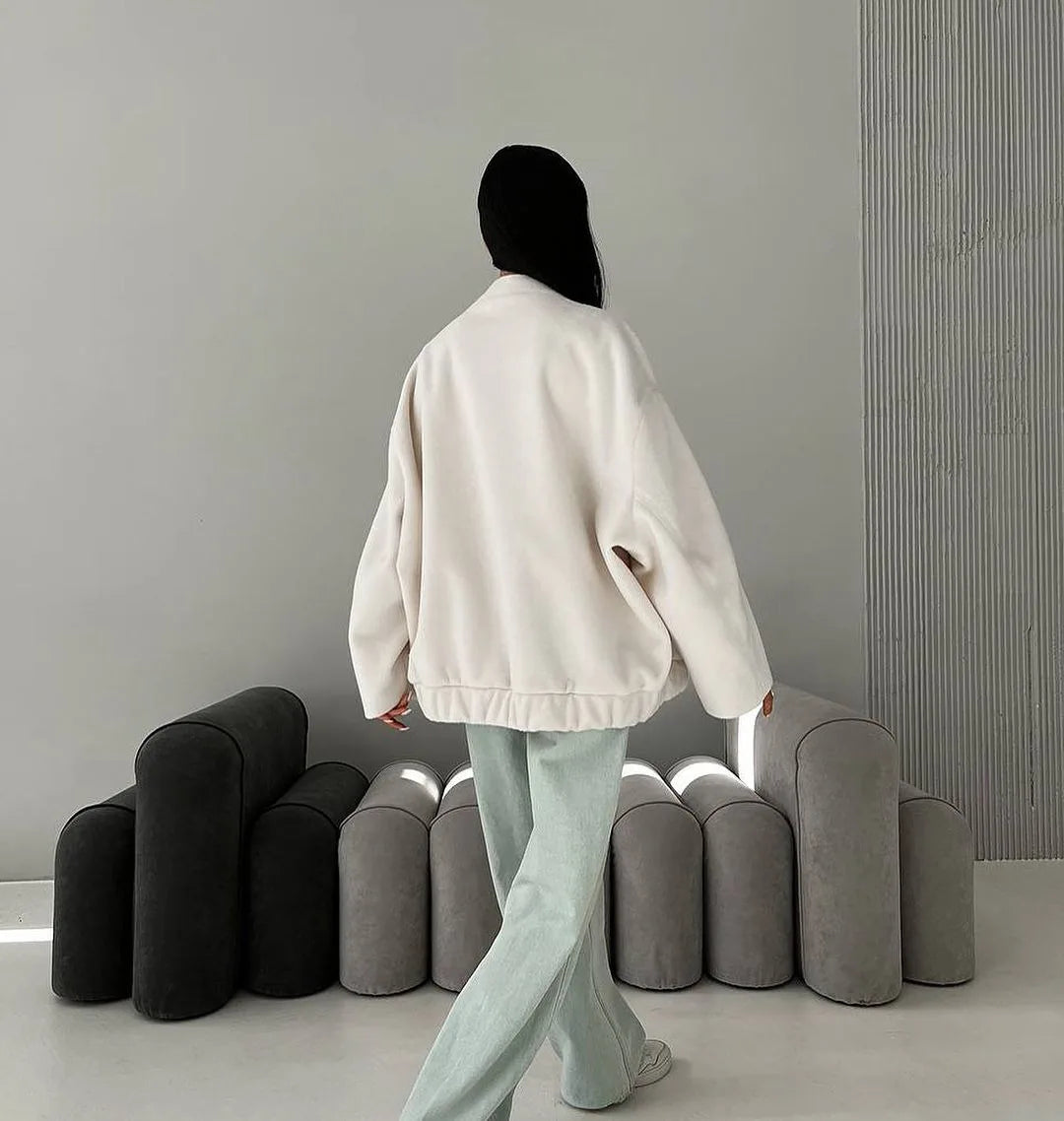 Liora | Langærmet enkeltbrystet jakke med lommer