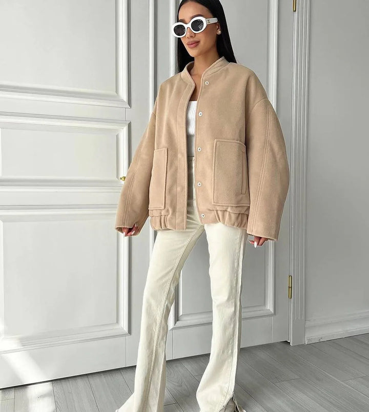 Liora | Langærmet enkeltbrystet jakke med lommer