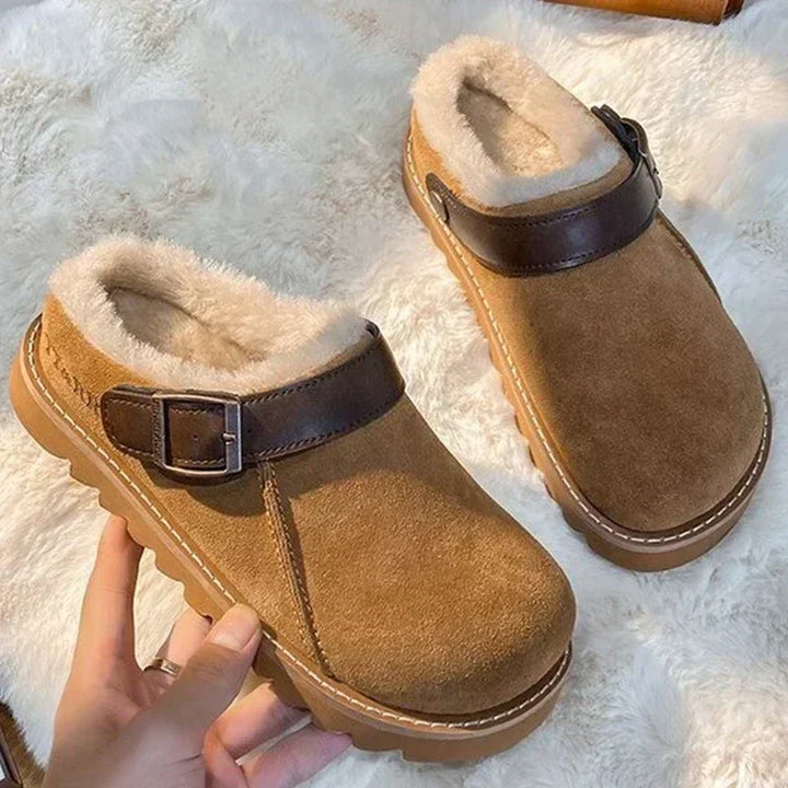 Paliva | Elegant Wildleder Clogs med Plush Foring