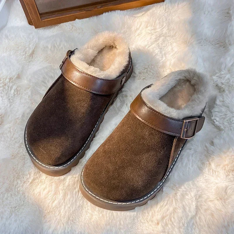 Paliva | Elegant Wildleder Clogs med Plush Foring