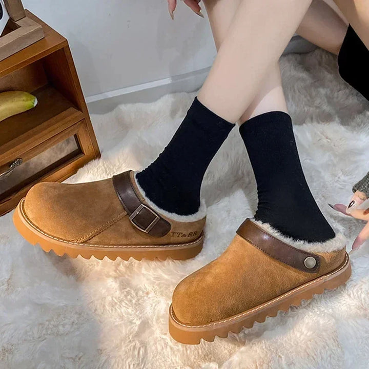 Paliva | Elegant Wildleder Clogs med Plush Foring