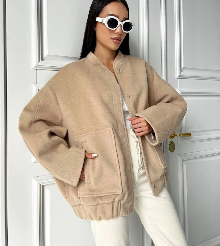 Liora | Langærmet enkeltbrystet jakke med lommer