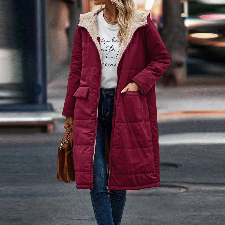 Dame Varm Fleece Parka – Vandafvisende – Med Hood