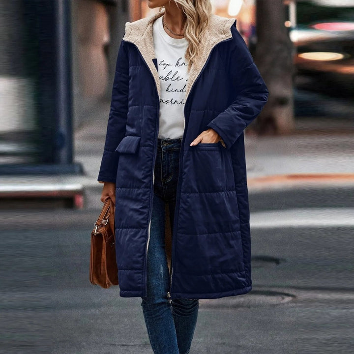 Dame Varm Fleece Parka – Vandafvisende – Med Hood