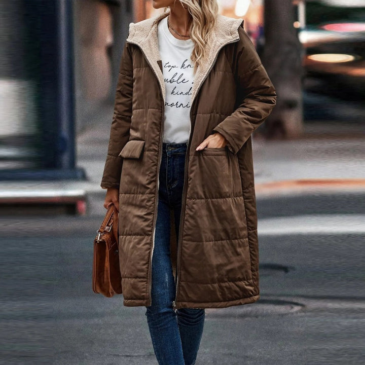 Dame Varm Fleece Parka – Vandafvisende – Med Hood